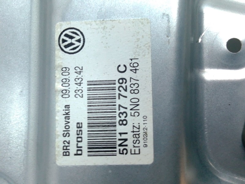 Recambio de elevalunas delantero izquierdo para volkswagen tiguan (5n_) 2.0 tdi 4motion referencia OEM IAM 5N1837729C  