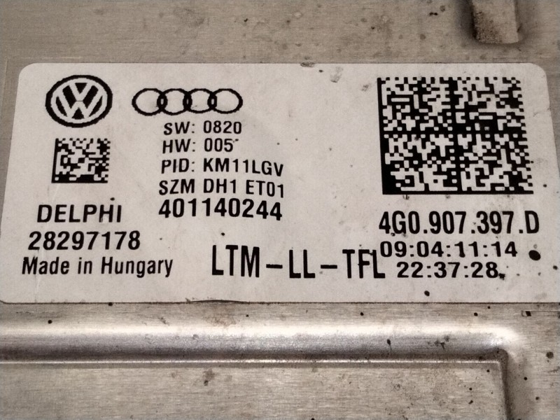 Recambio de centralita faros xenon para audi a4 b8 (8k2) 2.0 tdi referencia OEM IAM 4G0907397D  