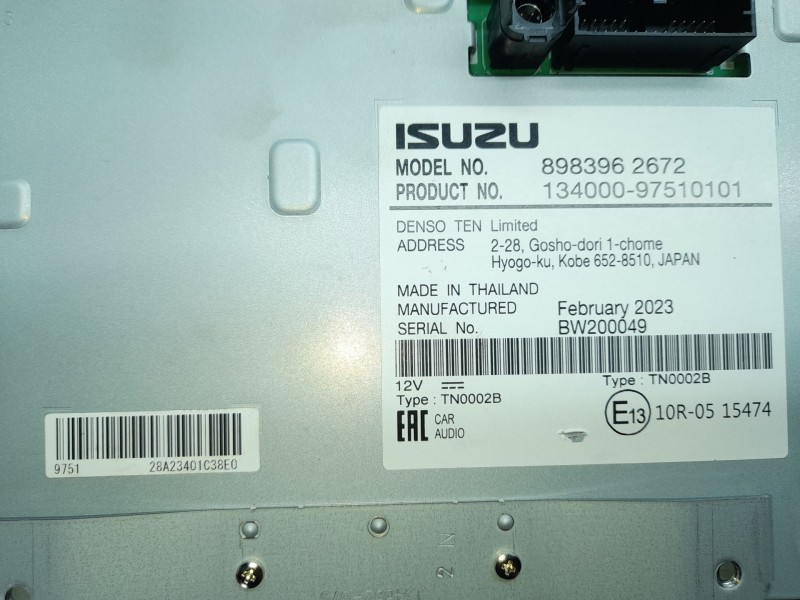 Recambio de pantalla multifuncion para isuzu d-max iii (tfr, tfs) 1.9 ddi (tfr87j, tfr87) referencia OEM IAM   