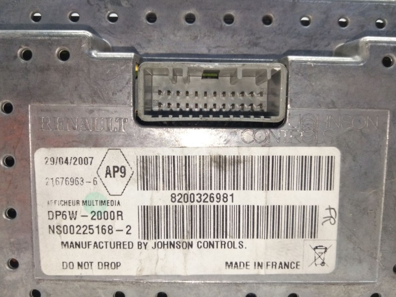 Recambio de pantalla multifuncion para renault vel satis (bj0) expression referencia OEM IAM   