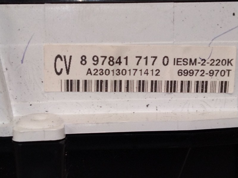 Recambio de cuadro instrumentos para isuzu d-max iii (tfr, tfs) 1.9 ddi (tfr87j, tfr87) referencia OEM IAM 8978417170  