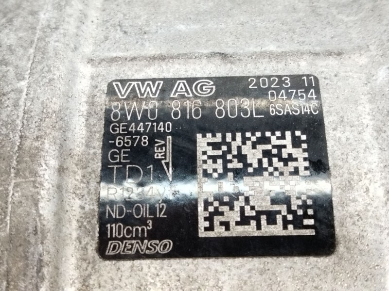 Recambio de compresor aire acondicionado para audi a4 b9 (8w2, 8wc) 2.0 tfsi referencia OEM IAM 8W0816803L  