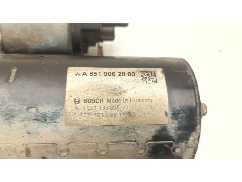 Recambio de motor arranque para mercedes-benz clase c (w204) c 220 cdi (204.002) referencia OEM IAM A6519062800  