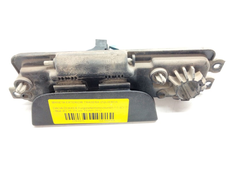 Recambio de maneta exterior trasera izquierda para dacia dokker furgoneta/monovolumen 1.5 dci 75 / blue dci 75 (fejw, feah) refe