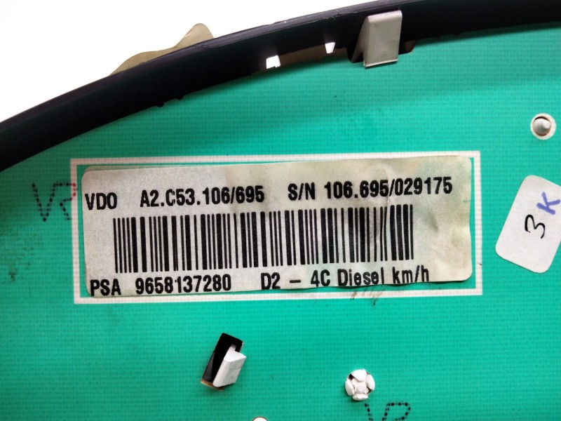 Recambio de cuadro instrumentos para peugeot 407 (6d_) 1.6 hdi 110 (6d9hzc, 6d9hyc) referencia OEM IAM 9658137280  