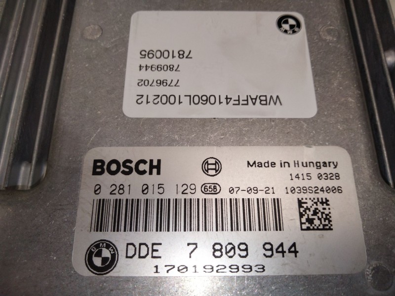 Recambio de centralita motor uce para bmw x5 (e70) 3.0 sd referencia OEM IAM 7809944 0281015129 1039S24006
