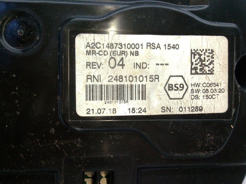Recambio de cuadro instrumentos para renault talisman (lp_) 1.6 tce 150 referencia OEM IAM 248101015R  