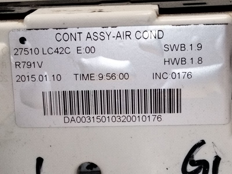 Recambio de mando climatizador para nissan nt500 35.15 referencia OEM IAM 27510LC42C  