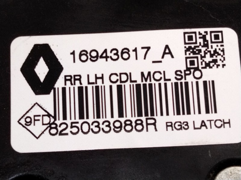 Recambio de cerradura puerta trasera izquierda para renault talisman (lp_) 1.6 tce 150 referencia OEM IAM 825033988R  