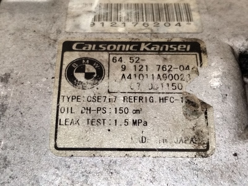 Recambio de compresor aire acondicionado para bmw 3 (e90) 330 d referencia OEM IAM 9121762  