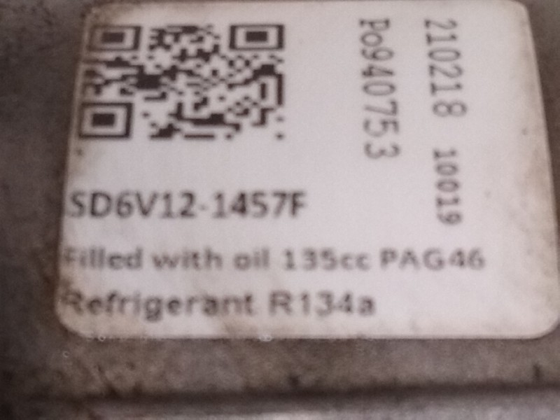 Recambio de compresor aire acondicionado para mini mini (r56) one referencia OEM IAM SD6V121457F  