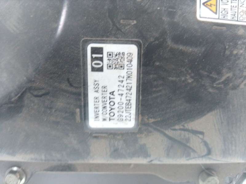 Recambio de inverter converter para toyota c-hr (_x1_) 1.8 hybrid (zyx10_, zyx11_) referencia OEM IAM G920047242  