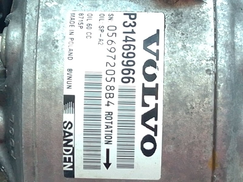 Recambio de compresor aire acondicionado para volvo xc60 ii (246) d3 referencia OEM IAM 31469966  