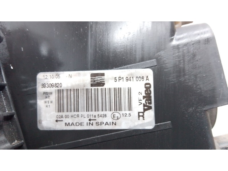 Recambio de faro derecho para seat altea (5p1) 2.0 tdi 16v referencia OEM IAM   