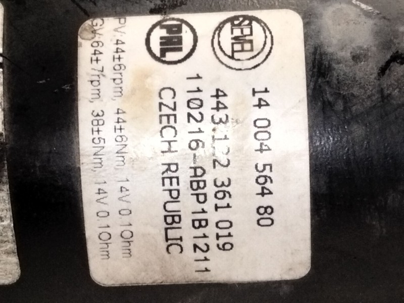 Recambio de motor limpia delantero para fiat scudo furgoneta (270_, 272_) 1.6 d multijet referencia OEM IAM 1400456480  