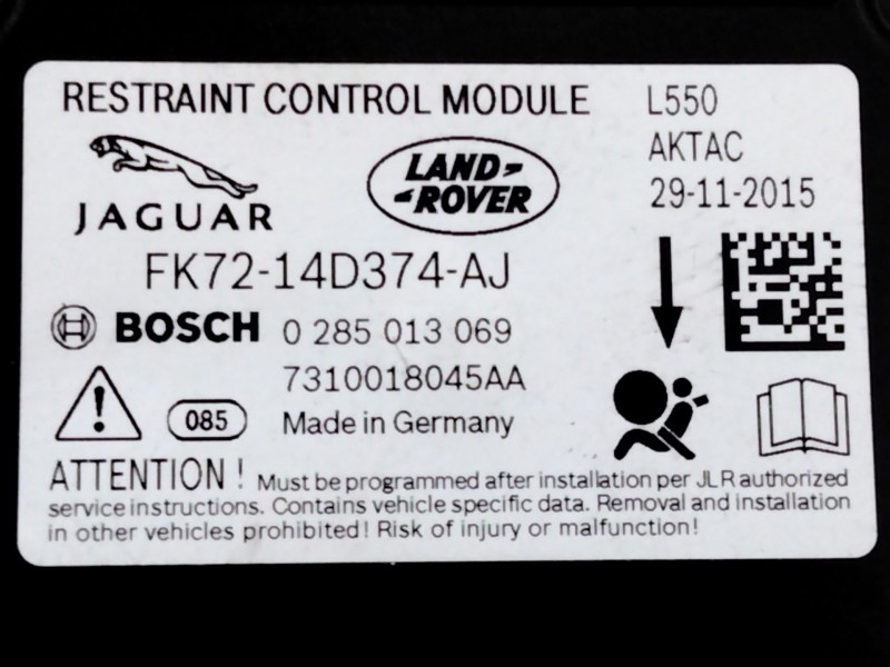 Recambio de kit airbag para land rover discovery sport (l550) 2.0 d 4x4 referencia OEM IAM   