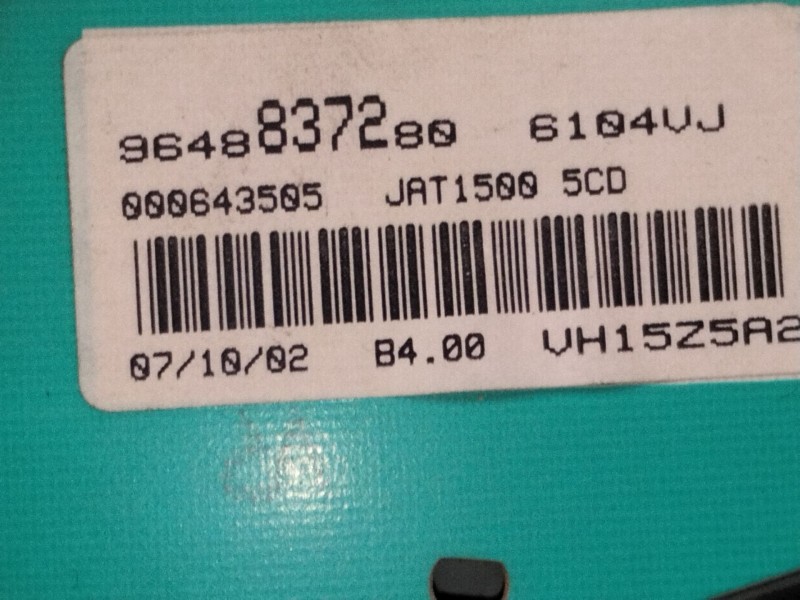 Recambio de cuadro instrumentos para peugeot 206 hatchback (2a/c) 2.0 hdi 90 referencia OEM IAM 9648837280  