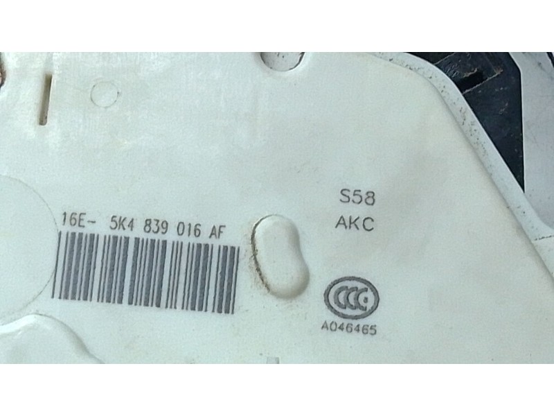 Recambio de cerradura puerta trasera derecha para seat leon (5f1) 1.5 tsi referencia OEM IAM 5K4839016AF  