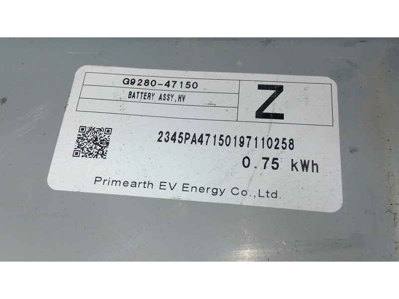 Recambio de bateria hibrido para toyota c-hr (_x1_) 1.8 hybrid (zyx10_, zyx11_) referencia OEM IAM G928047150  