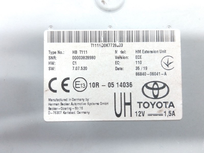 Recambio de modulo electronico para toyota c-hr (_x1_) 1.8 hybrid (zyx10_, zyx11_) referencia OEM IAM   