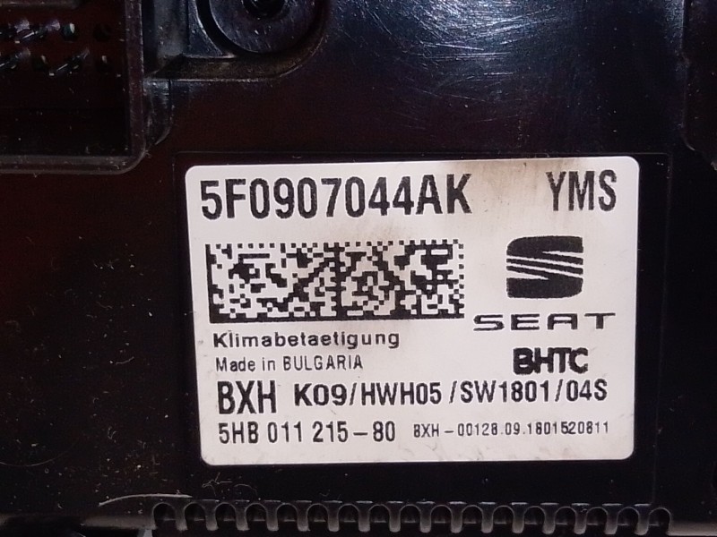 Recambio de mando climatizador para seat leon (5f1) 1.5 tsi referencia OEM IAM 5F0907044AK  