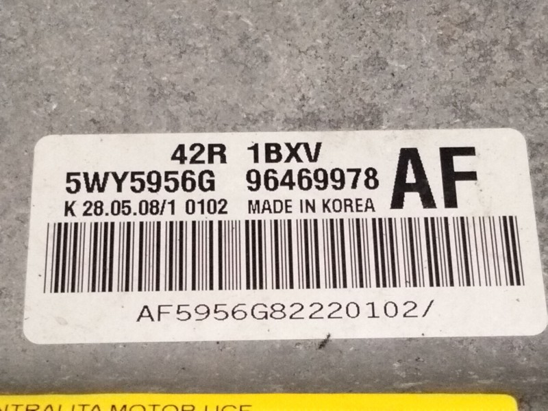 Recambio de centralita motor uce para chevrolet aveo / kalos hatchback (t250, t255) 1.2 referencia OEM IAM   