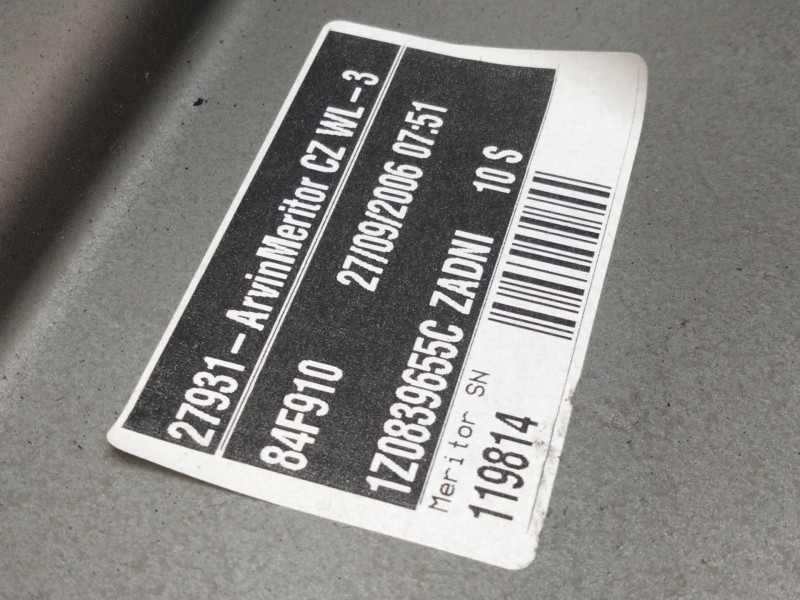 Recambio de elevalunas trasero izquierdo para skoda octavia ii (1z3) 2.0 tdi 16v referencia OEM IAM 1Z0839655C  