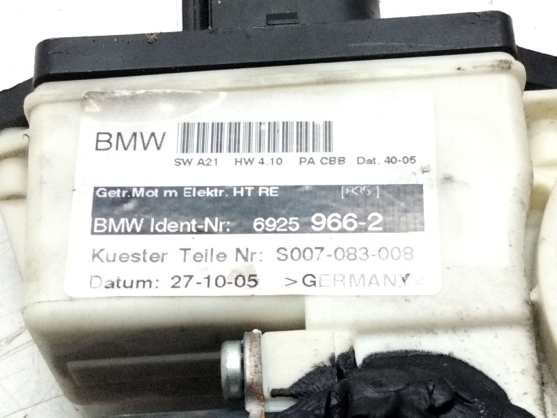 Recambio de motor elevalunas trasero derecho para bmw x3 (e83) 2.5 i referencia OEM IAM 69259662  