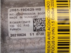 Recambio de compresor aire acondicionado para ford focus iv (hn) 1.5 ecoblue referencia OEM IAM JX6119D629HB   2