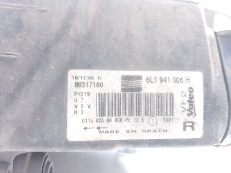 Recambio de faro derecho para seat ibiza iii (6l1) 1.4 tdi referencia OEM IAM 6L1941006H  