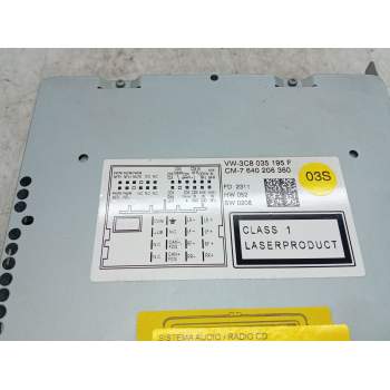 Recambio de sistema audio / radio cd para volkswagen golf vi variant (aj5) 1.6 tdi referencia OEM IAM 3C8035195F  