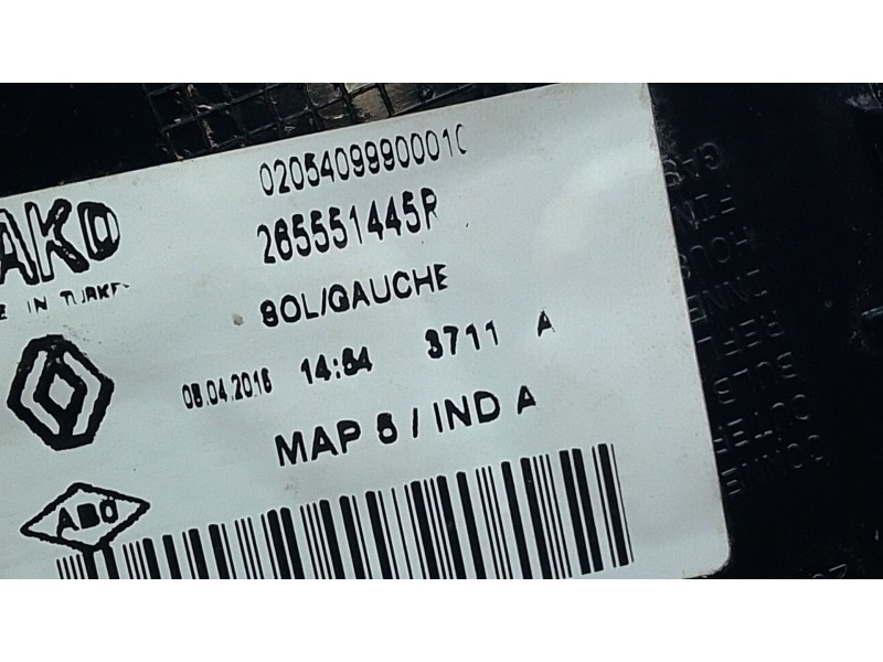 Recambio de piloto trasero izquierdo para renault clio iv grandtour (kh_) 1.5 dci 90 (khn3, khn4) referencia OEM IAM 26551445R  