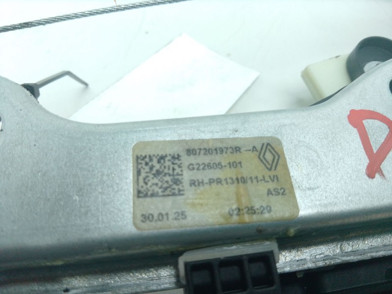 Recambio de elevalunas delantero derecho para dacia bisgster referencia OEM IAM 807201973R  
