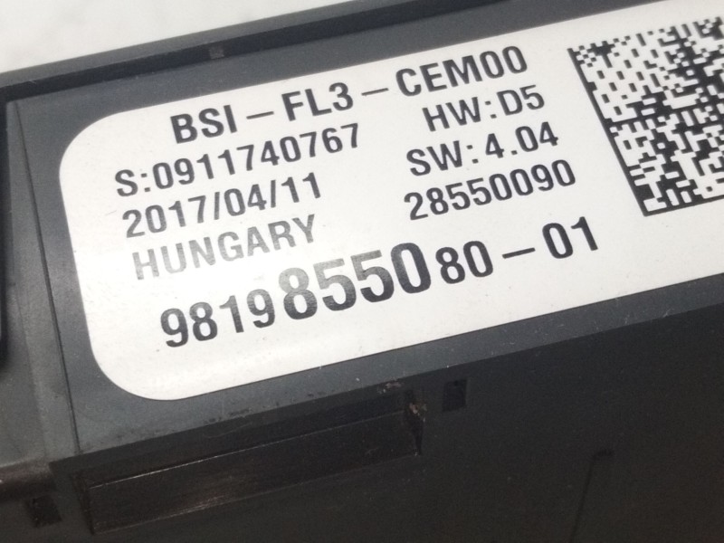 Recambio de caja fusibles para peugeot 5008 ii (mc_, mj_, mr_, m4_) 1.6 bluehdi 120 referencia OEM IAM 9819855080  