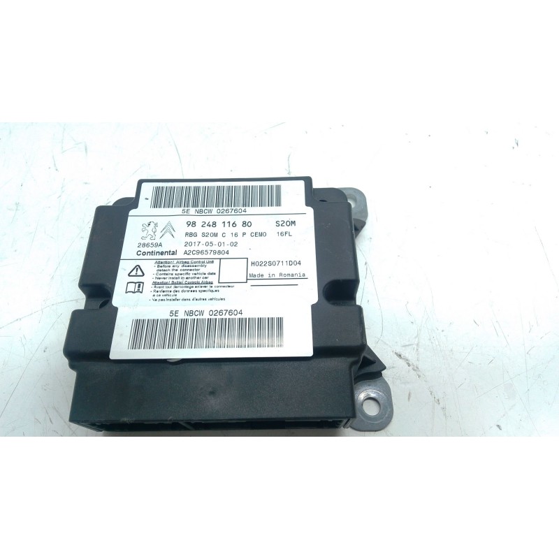 Recambio de centralita airbag para peugeot 5008 ii (mc_, mj_, mr_, m4_) 1.6 bluehdi 120 referencia OEM IAM 9824811680  