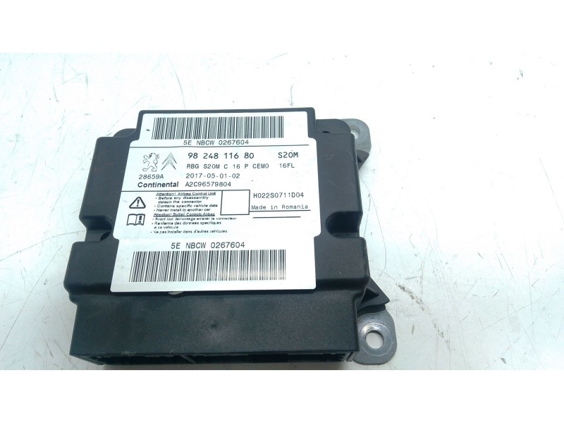Recambio de centralita airbag para peugeot 5008 ii (mc_, mj_, mr_, m4_) 1.6 bluehdi 120 referencia OEM IAM 9824811680  