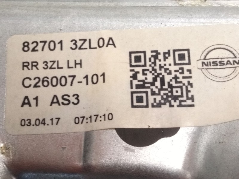 Recambio de elevalunas trasero izquierdo para nissan pulsar hatchback (c13) 1.2 dig-t referencia OEM IAM 827013ZL0A  