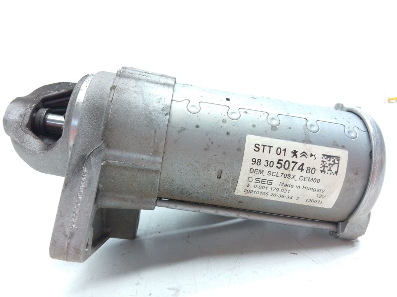 Recambio de motor arranque para peugeot referencia OEM IAM 9830507480  