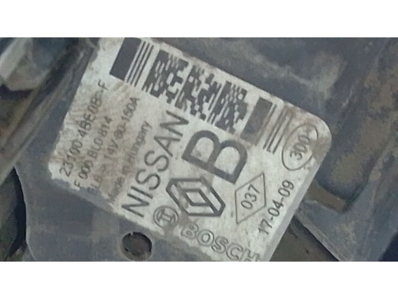 Recambio de alternador para nissan pulsar hatchback (c13) 1.2 dig-t referencia OEM IAM 231004BE0B  