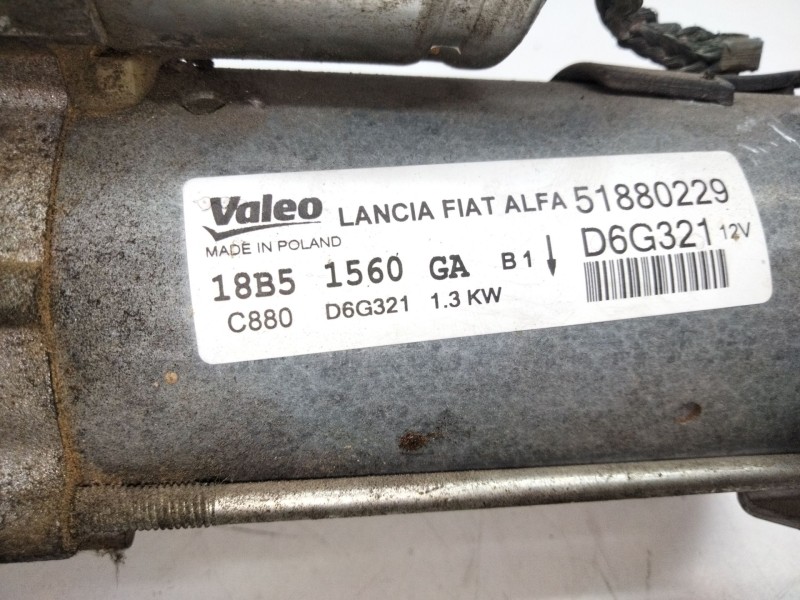 Recambio de motor arranque para fiat punto (199_) 1.3 d multijet referencia OEM IAM 51880229  
