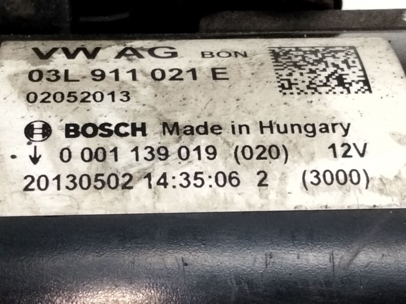 Recambio de motor arranque para audi a5 sportback (8t) 2.0 16v tdi referencia OEM IAM 03L911021E  