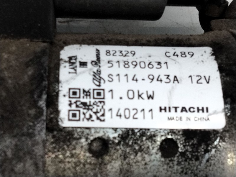 Recambio de motor arranque para fiat punto evo (199_) 1.3 d multijet referencia OEM IAM 51890631  
