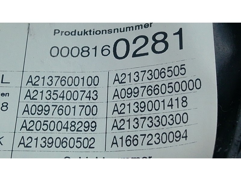 Recambio de elevalunas trasero derecho para mercedes-benz clase e (w213) e 220 d (213.004) referencia OEM IAM   