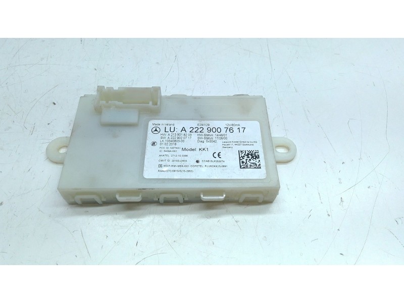 Recambio de modulo electronico para mercedes-benz clase e (w213) e 220 d (213.004) referencia OEM IAM A2229007617  