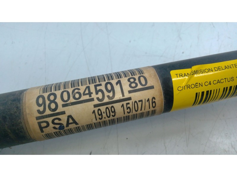Recambio de transmision delantera izquierda para citroën c4 cactus 1.6 bluehdi 100 referencia OEM IAM 9806459180  