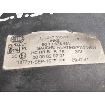 Recambio de faro izquierdo para renault premium route 2006 fas 4x2 larga distancia referencia OEM IAM 124701017  