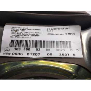 Recambio de airbag delantero izquierdo para mercedes-benz clase m (w163) 400 cdi (163.128) referencia OEM IAM 1634600298  