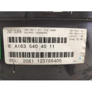 Recambio de cuadro instrumentos para mercedes-benz clase m (w163) 400 cdi (163.128) referencia OEM IAM A1635404011  
