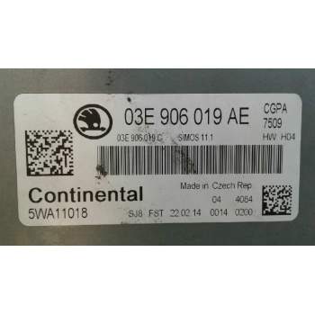 Recambio de centralita motor uce para skoda fabia combi active referencia OEM IAM 03E906019AE 5WA11018 