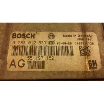 Recambio de centralita motor uce para opel vectra c berlina comfort referencia OEM IAM 0281012533 55197152 1039S11738